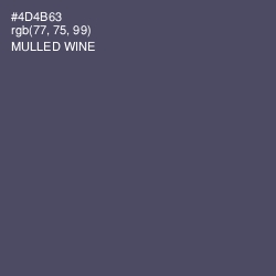 #4D4B63 - Mulled Wine Color Image
